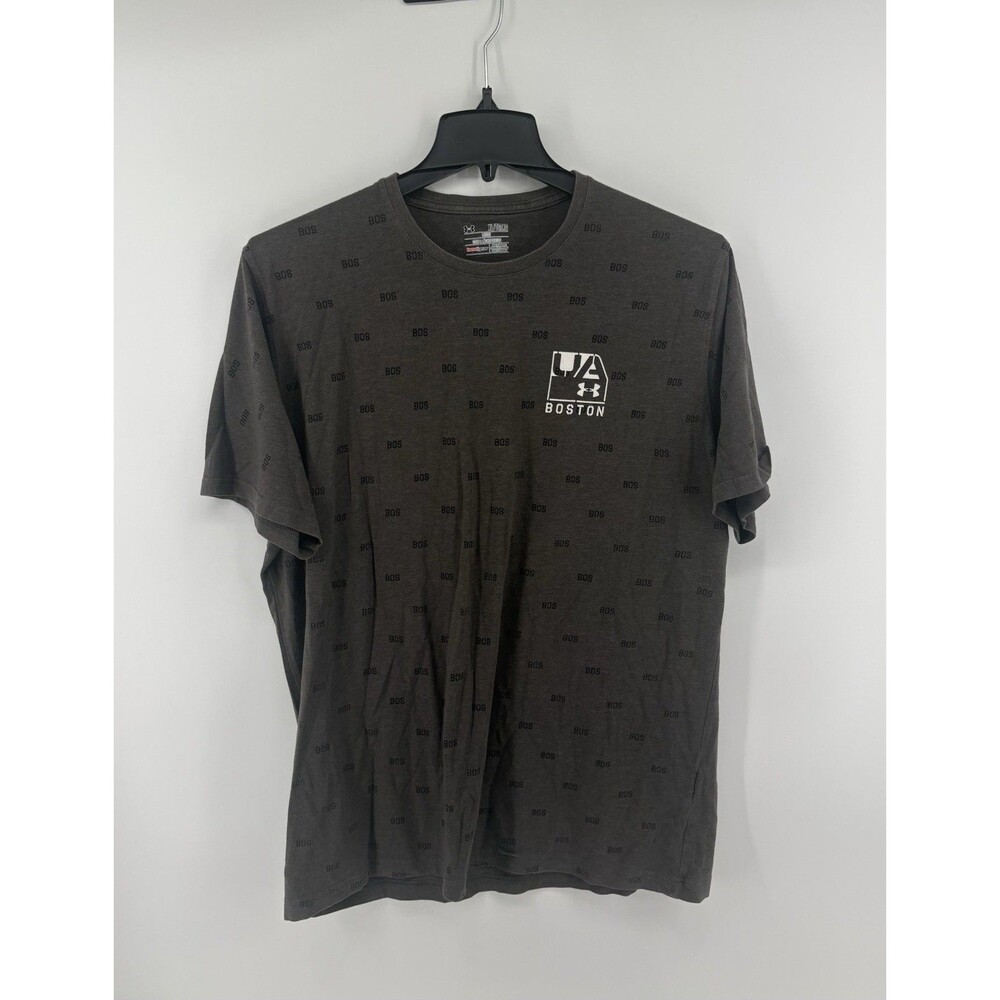 Under Armour Heat Gear Boston Gray BOS All Over Print Loose T-Shirt Men’s XL